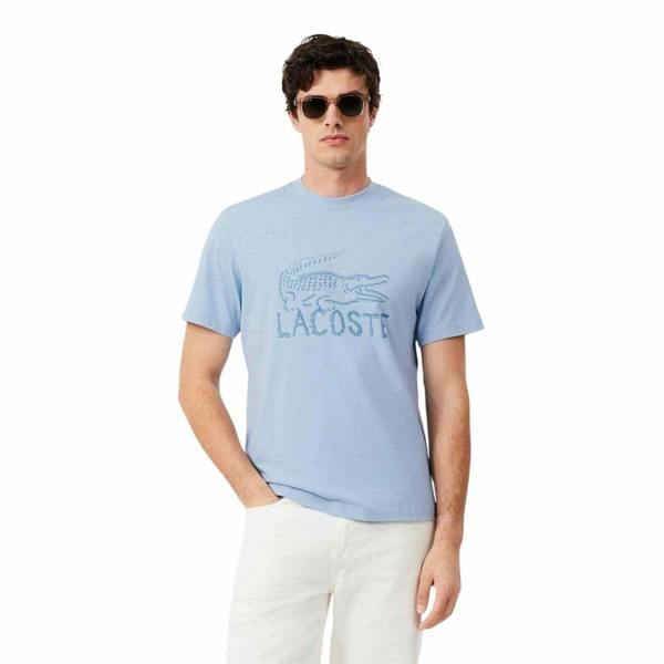 Lacoste Mens Logo Cotton T-Shirt - Blue - 