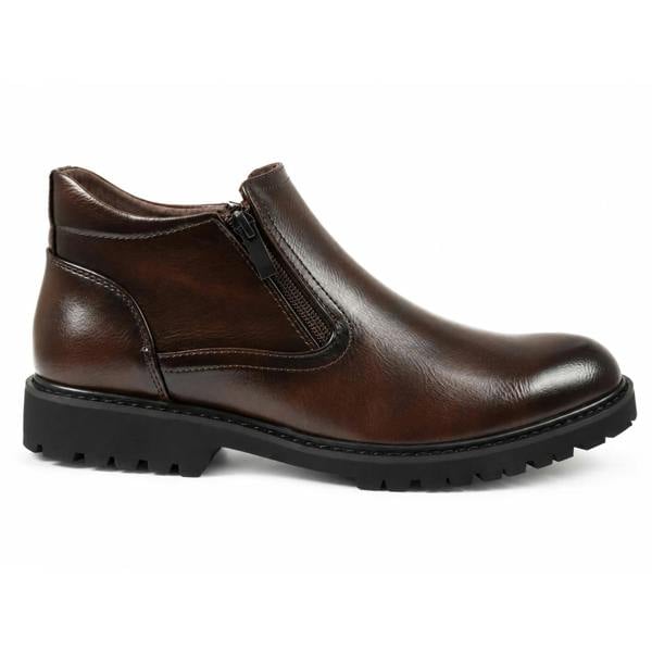 Dolcetto Men's Vegan Leather Side-Zip Casual Ankle Boots