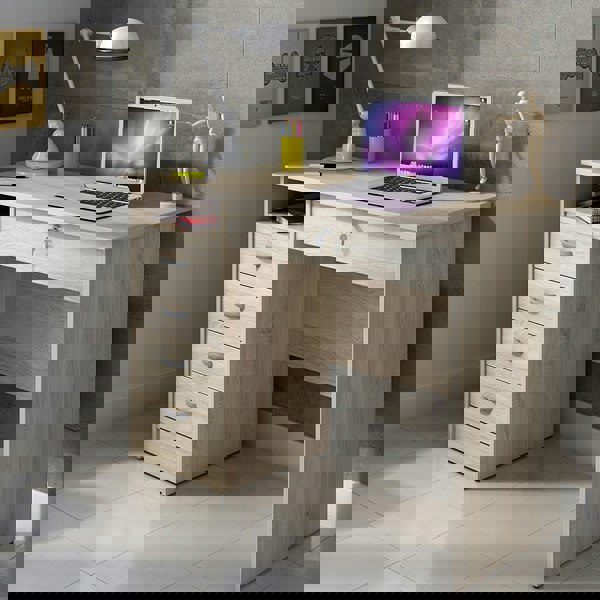 Furniture To Go Function Plus Desk 5 Drawers in Oak