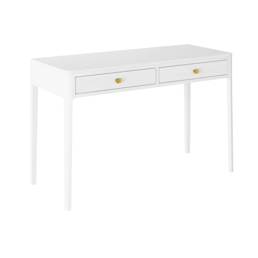 Wyld Haus Paracuru White Wood Grain 2 Drawer Desk