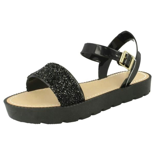 Savannah Ladies Savannah Flatform Glitter Sandal