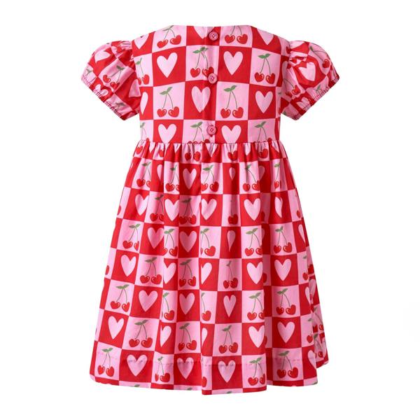 Rachel Riley Cherry Heart Bow Dress