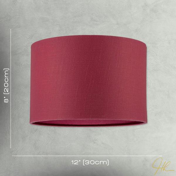 Modern Chic Chrysanthemum Textured Linen Fabric Circular Lamp Shade Image 7