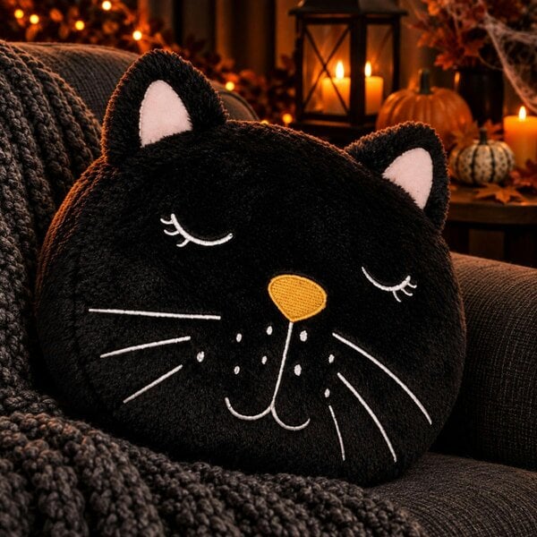 Smart Living Halloween Magical Cat Fleece Cushions - Set of 2 or 4