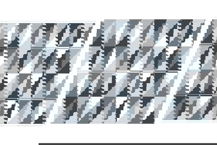 WFM6132 - Abstract Geometric Pattern Ash Color Palette Rug Mat 120cm x 60 cm