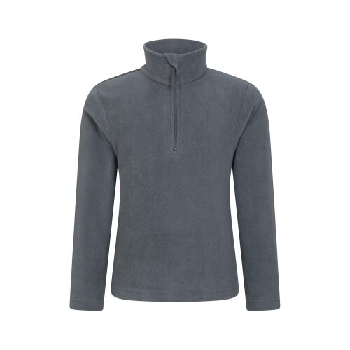 Mountain Warehouse Childrens/Kids Camber II Half Zip Fleece Jacket - Grey - Grey - 100% Polyester