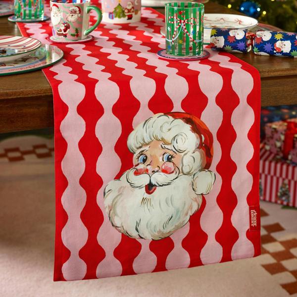 Eleanor Bowmer Santa Cotton Reversible Dining Table Runner Bright
