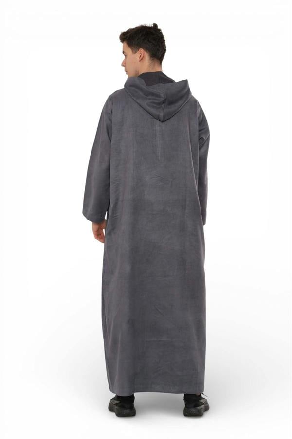 Infinity Leather Men's Hooded Eid Moroccan Jubba Robe Ramadan Eid Thobe - HM12