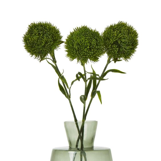 Wyld Haus Set of 3 Artificial Flowers Dark Green Dianthus Stems
