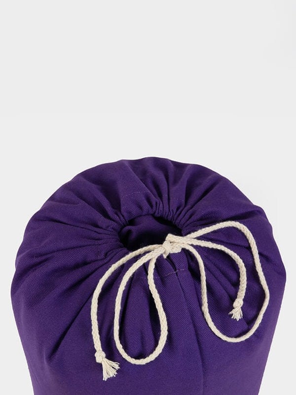 Yoga Studio EU Organic Buckwheat Drawstring Bolster - Purple