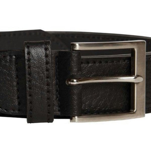 Duke Mens D555 Matthew Xtenda Bonded Leather Waist Belt - Black