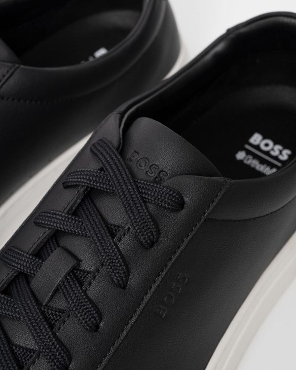 BOSS Orange Mens Kieran Tennis Trainers - Black 002 - logo detail
