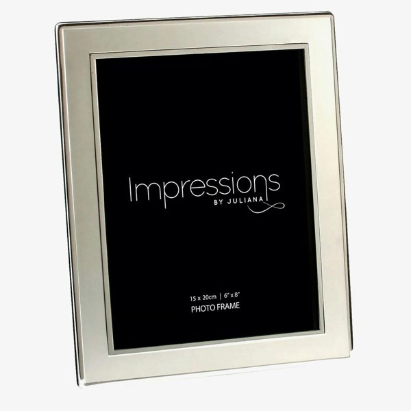 T. H. Baker Impressions Silverplated Satin Finish 6x8 Inch Photo Frame FS26068