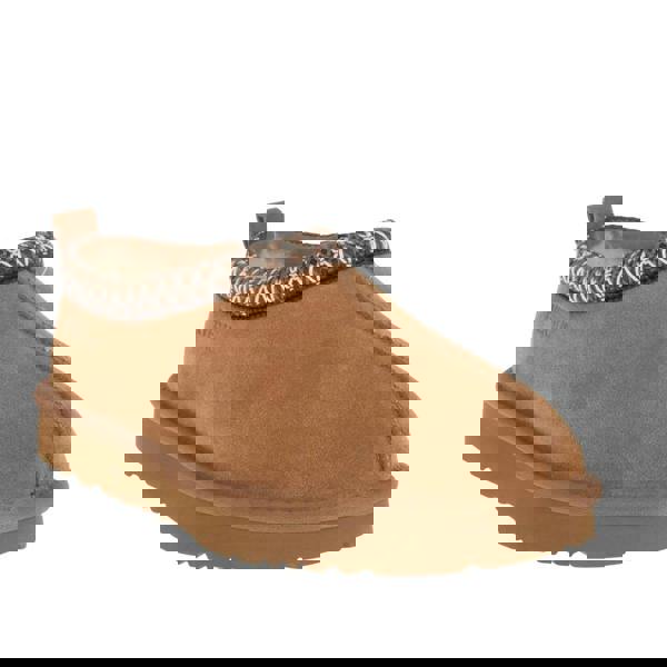 EverAu Womens/Ladies Wigeon Cow Suede Slippers - Chestnut