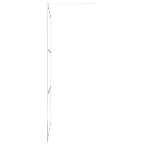 Berkfield Walk-in Shower Wall with Shelf Chrome 90x195 cm ESG Glass&Aluminium