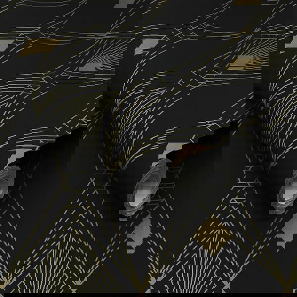 Next Deco Geometric Wallpaper - Black - 10m