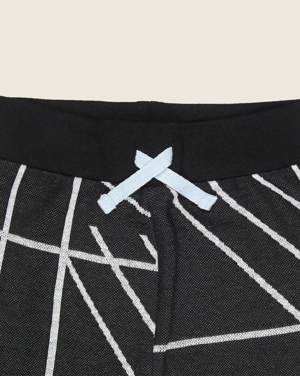 Black Geometric Harem Style Joggers - image 3