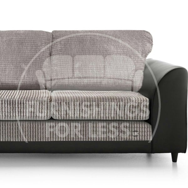 Luca Mixed Fabric 3 Seater - Full Back - 3