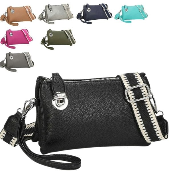 Love EMVY Embolden Collection Faux Leather Crossbody Bag with Wrist Strap