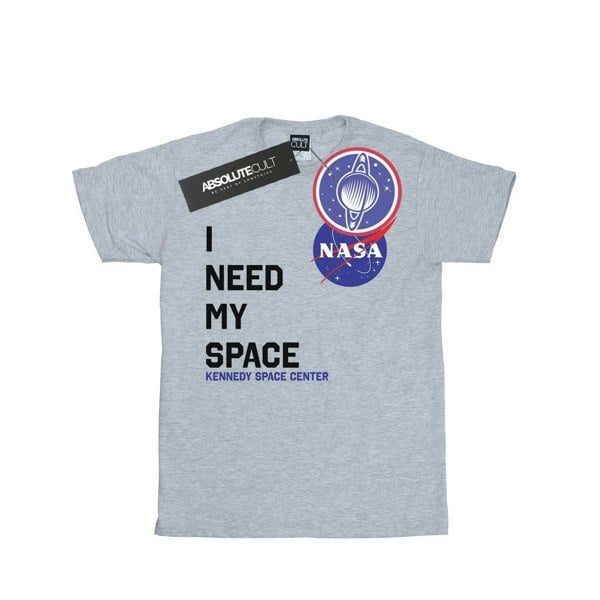 NASA Girls I Need My Space Cotton T-Shirt - Sports Grey