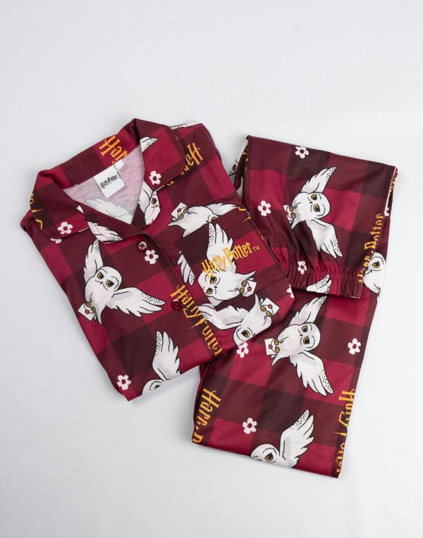 Vanilla Underground Harry Potter Girls Red Character Long Sleeve Long Leg Pyjama Set