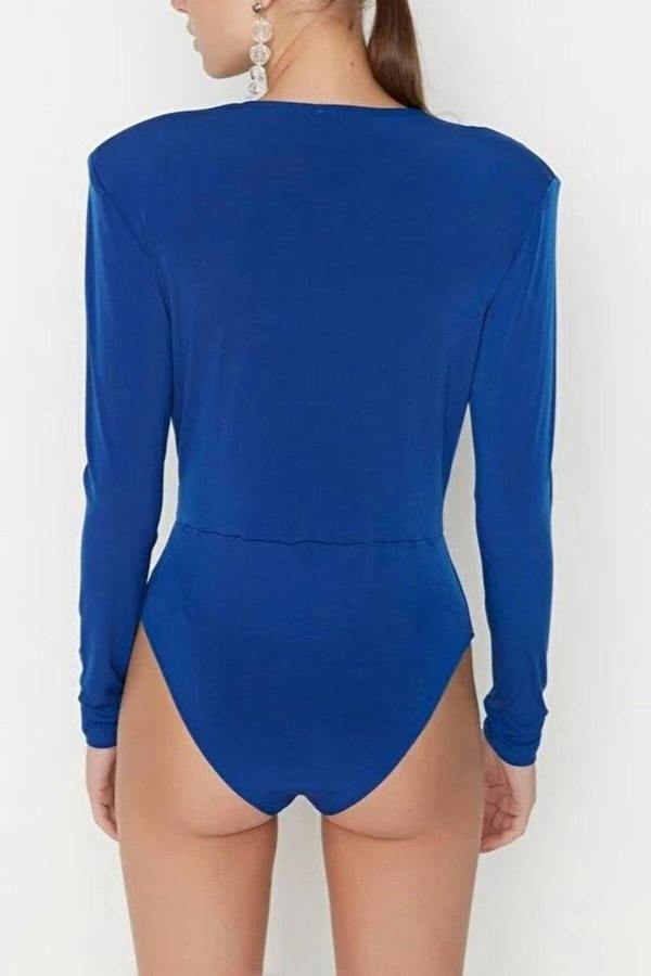 WOVCOR Double-Breasted Knit Bodysuit