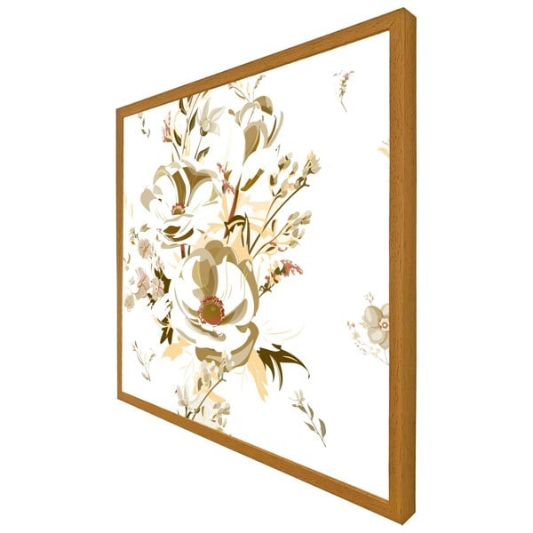 Benjamin Tate Design Golden flower print (Picutre Frame)