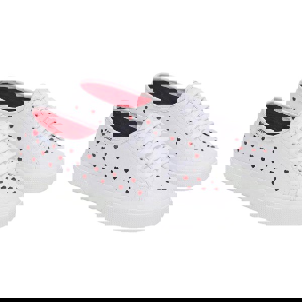 Superga Womens 3750 Leggera Hearts Vegan Trainers - White/Red