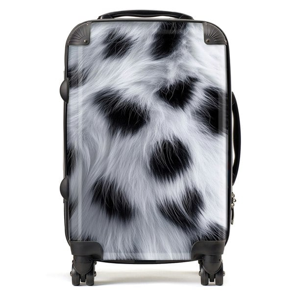 Warren Reed Snow Leopard Fur Print Suitcase