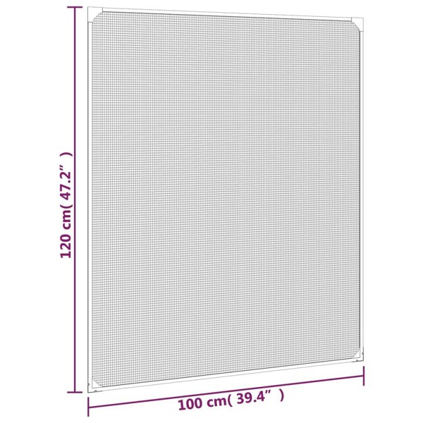 Berkfield Magnetic Insect Screen for Windows Anthracite 100x120 cm
