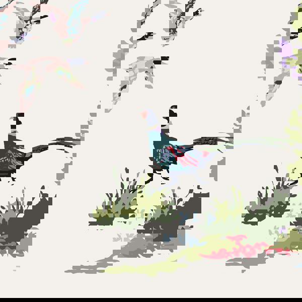 Joules Woodland Scene Wallpaper - Dawn Grey - 10m