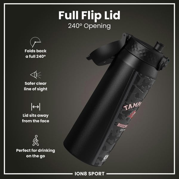 ION8 NFL x ION8 Insulated Steel Water Bottle, NFL Buccaneers, 750ml (24oz)