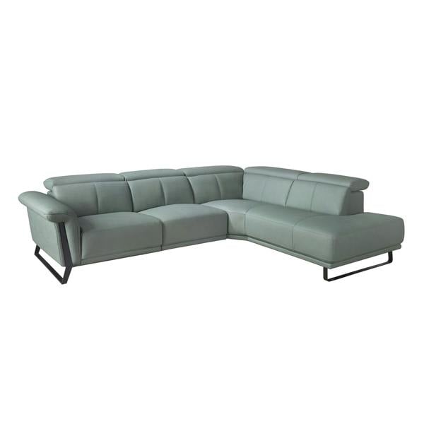 Angel Cerdá Relax corner sofa in turquoise green leather 6251/6252