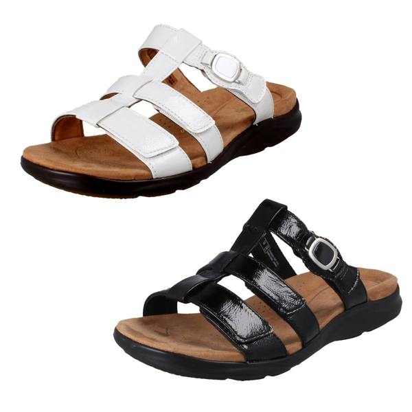 Clarks Ladies Clarks Triple Strap Summer Sandals Kitly Pearl