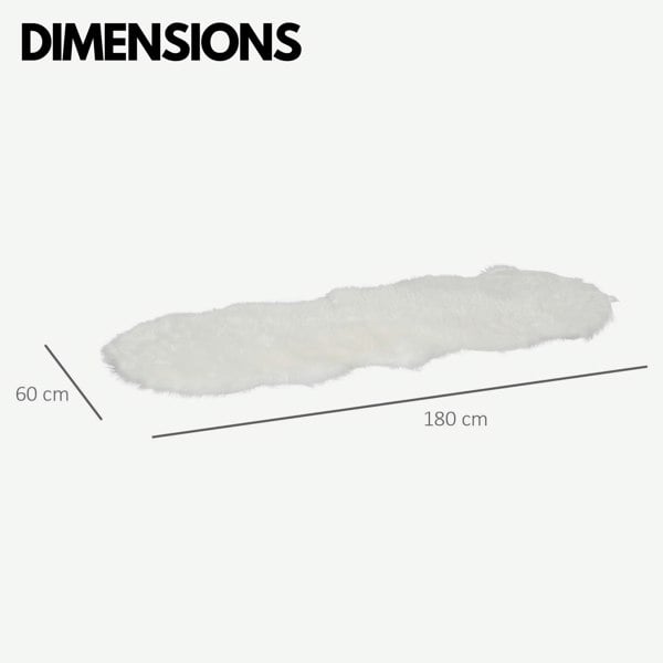 White Faux Fur Rug - Rafaelo Mobilia