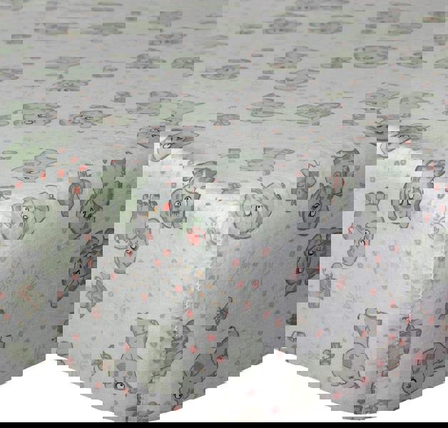 Nursery Happy Elephant Crib Fitted Sheet