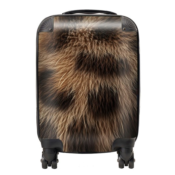 Warren Reed Tabby Fur Print Suitcase