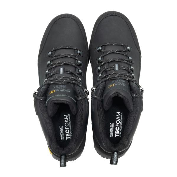 Regatta Mens Burrell Leather Walking Boots - Black - 