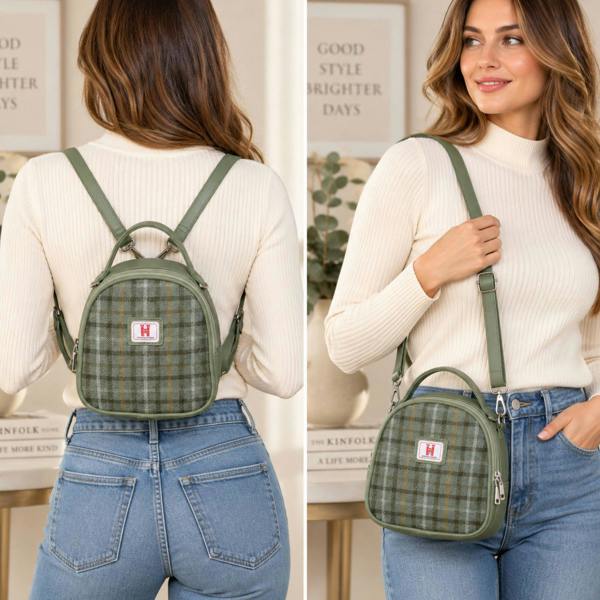 Strathurie Tweed 3 in 1 Mini Backpack Crossbody & Grab Bag