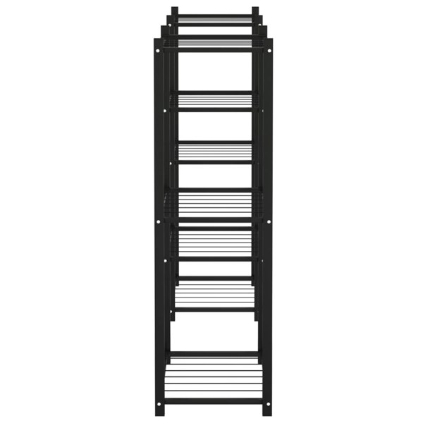 Berkfield Flower Stand 83x25x80 cm Black Iron