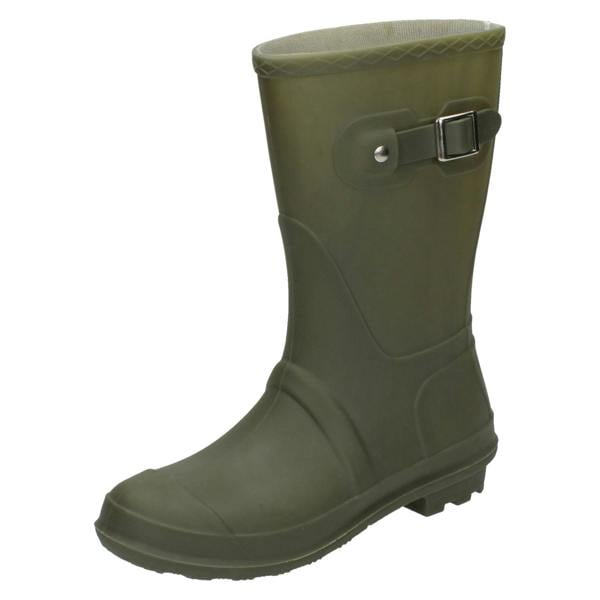 Spot On Ladies Spot On Short Side Buckle Wellington Boots X1219