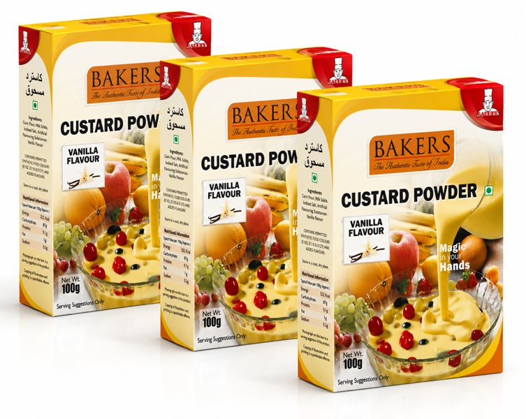Bakers Vanilla Custard Powder Smooth & Velvety - 100g