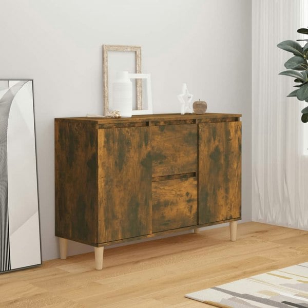 Berkfield Sideboard Smoked Oak 103.5x35x70 cm Engineered Wood