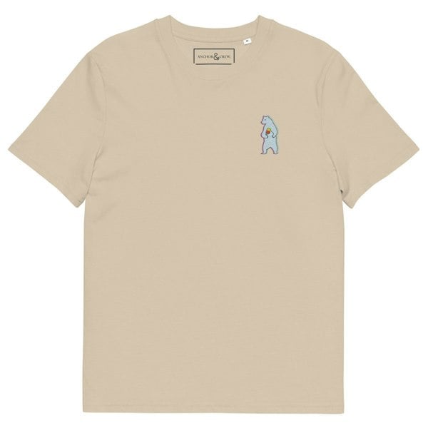 ANCHOR & CREW Polar Bear x Ice Cream In The Wild Organic Cotton Embroidered T-Shirt