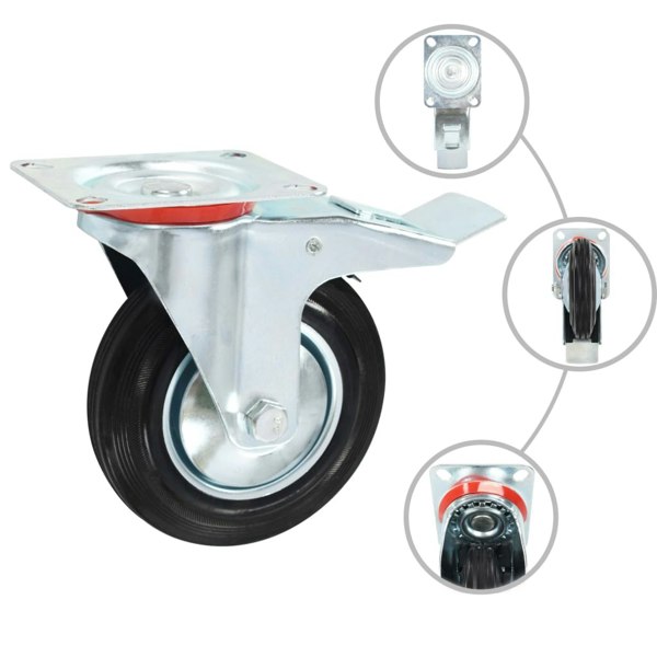 Berkfield Swivel Casters 4 pcs 160 mm