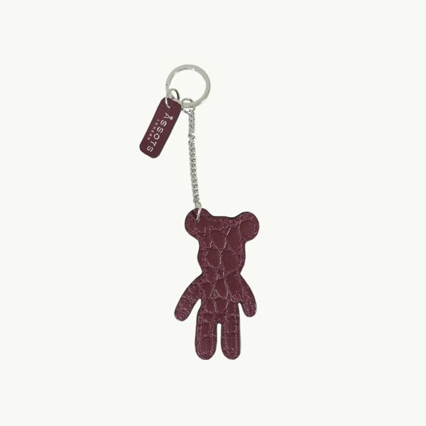 Assots London 'TEDDY' Super Cute Croc Leather Key Ring Holder