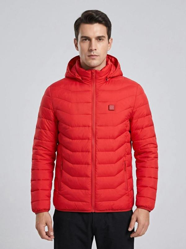 Anniou Men's Duck Down Heated Puffer Jacket