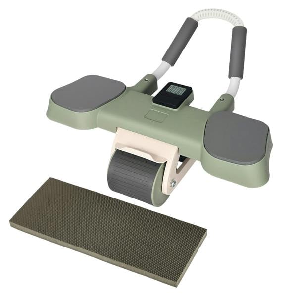 Centra Ab Roller with Auto Rebound Elbow & Knee Support LCD Timer Core Trainer