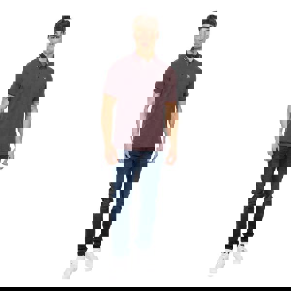 Crosshatch Mens Mettormoore Polo Shirt - Raisin Purple - 