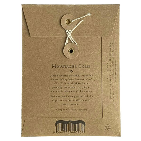 Captain Fawcett's Folding Pocket Moustache Comb